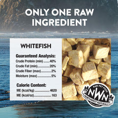 Northwest Naturals whitefish treats in a bowl for quick feeding