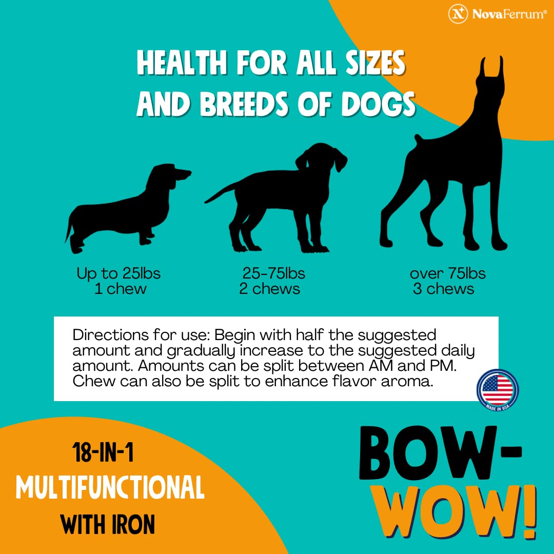 NovaFerrum Bow Wow antioxidants blend supports immune health daily.