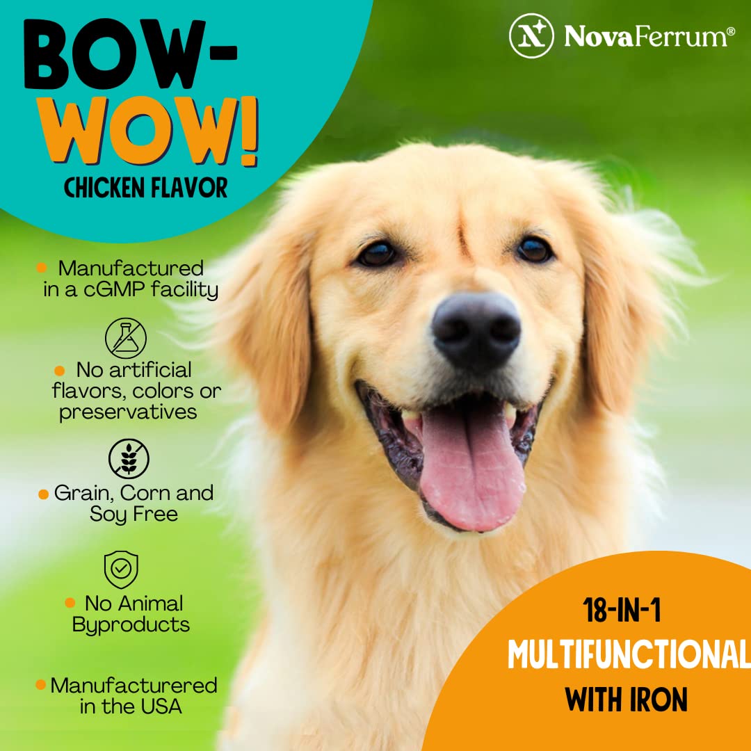 NovaFerrum Bow Wow chicken flavor chews are easy to administer.