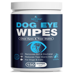 NOVEHA 150pcs dog eye wipes pack for convenient daily tear stain care