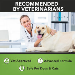 NOVEHA dog ear cleaning wipes in use on a pet example