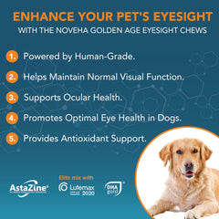 NOVEHA dog eye supplement soft chews close-up for daily use