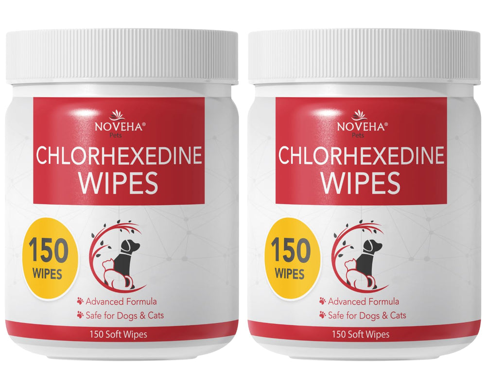 NOVEHA Pet Wipes facial folds: gentle cleansing for dogs and cats.