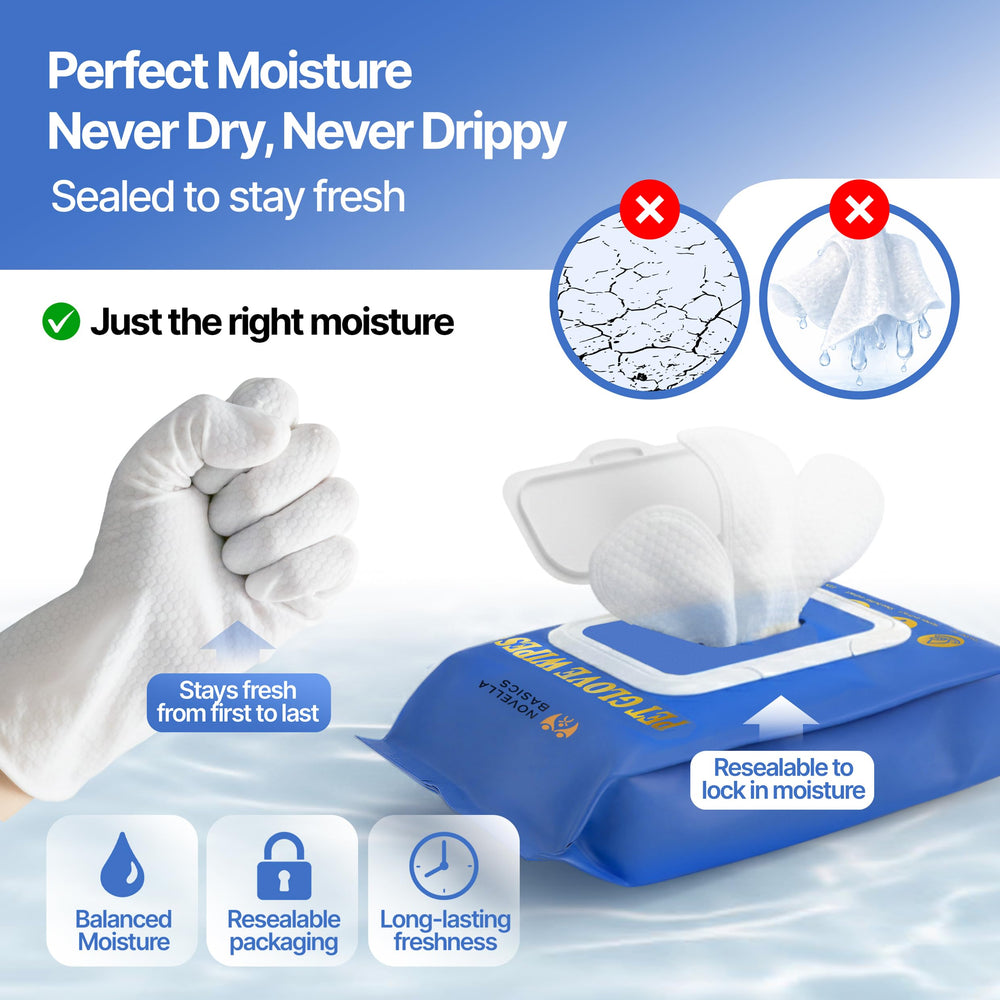 NOVELLA BASICS extra thick wipes used for quick dog washing