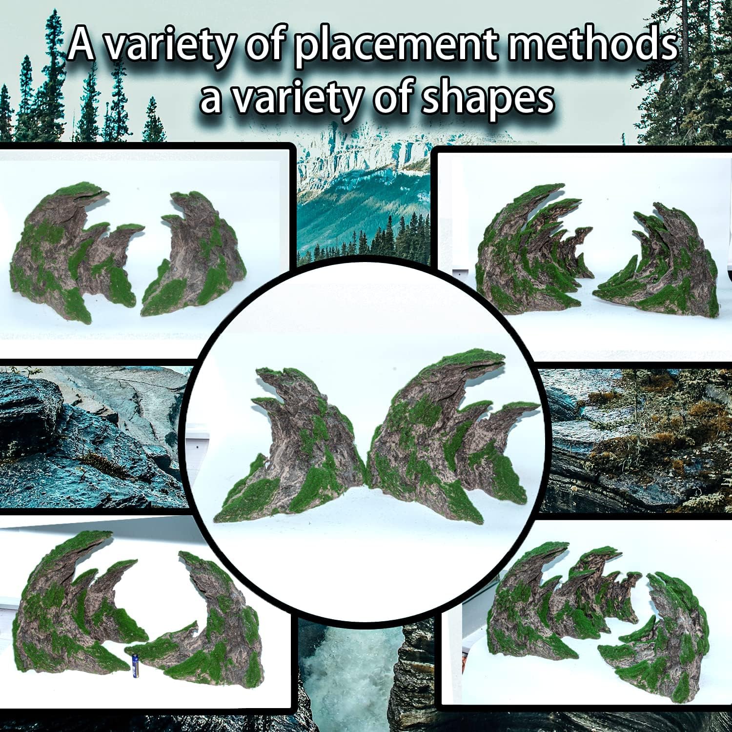 Novelsite aquarium ornaments feature detailed textures for realism.