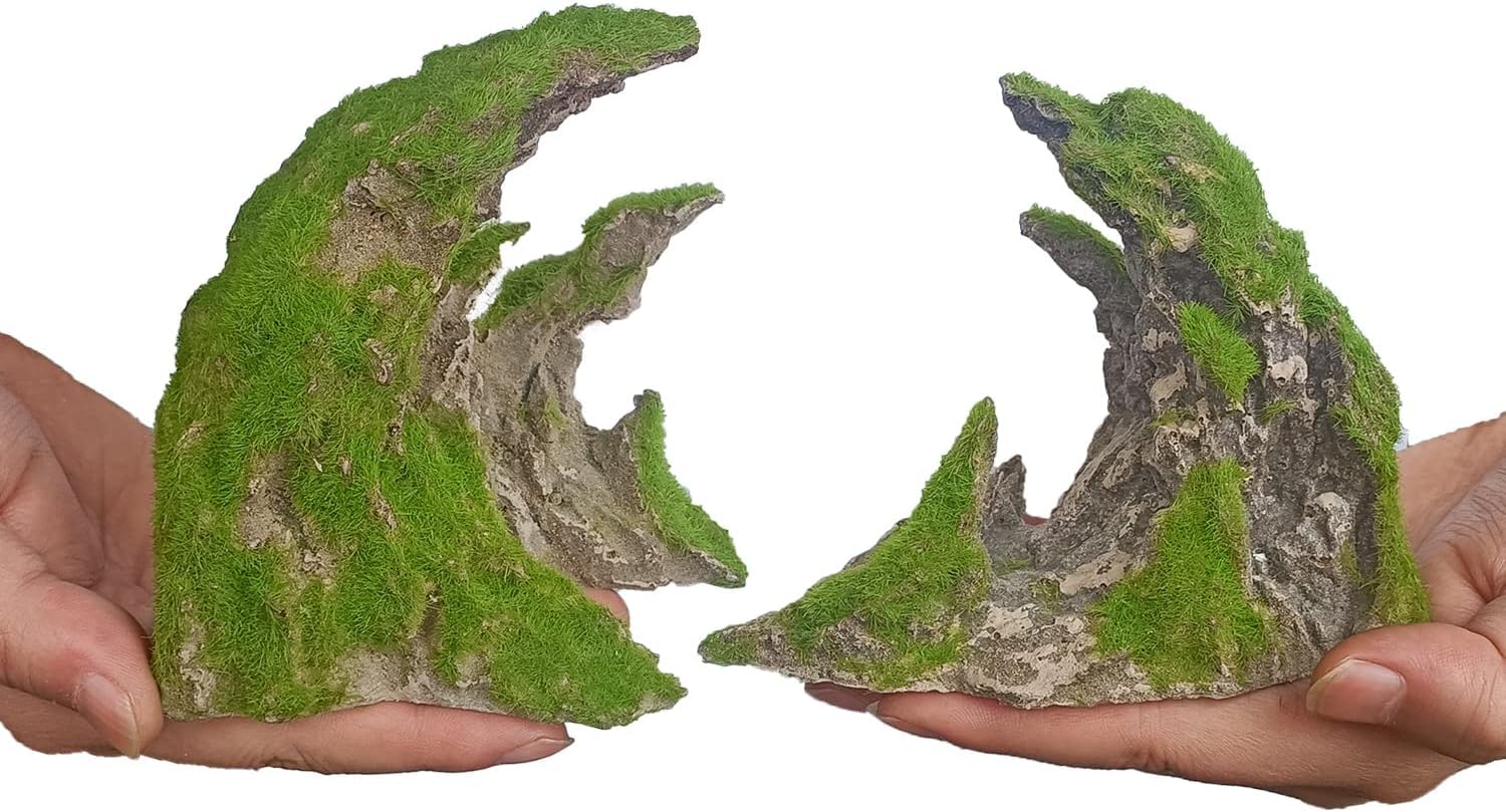 Novelsite multi-functional rock decor adds shelter and surfaces.