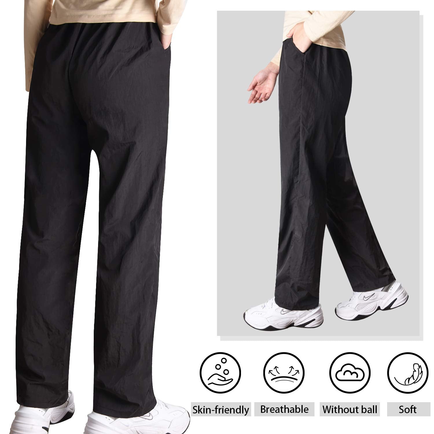 Noverlife grooming trousers stay-dry nylon fabric keeps clothes clean during baths.
