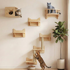 NOVGOBHOT cat wall shelves with perches offer sturdy climbing space for large cats.