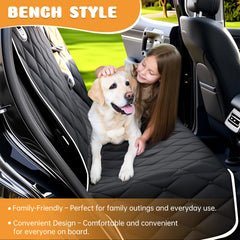Novotopia dog seat cover with anchors keeps seat in place during rides.