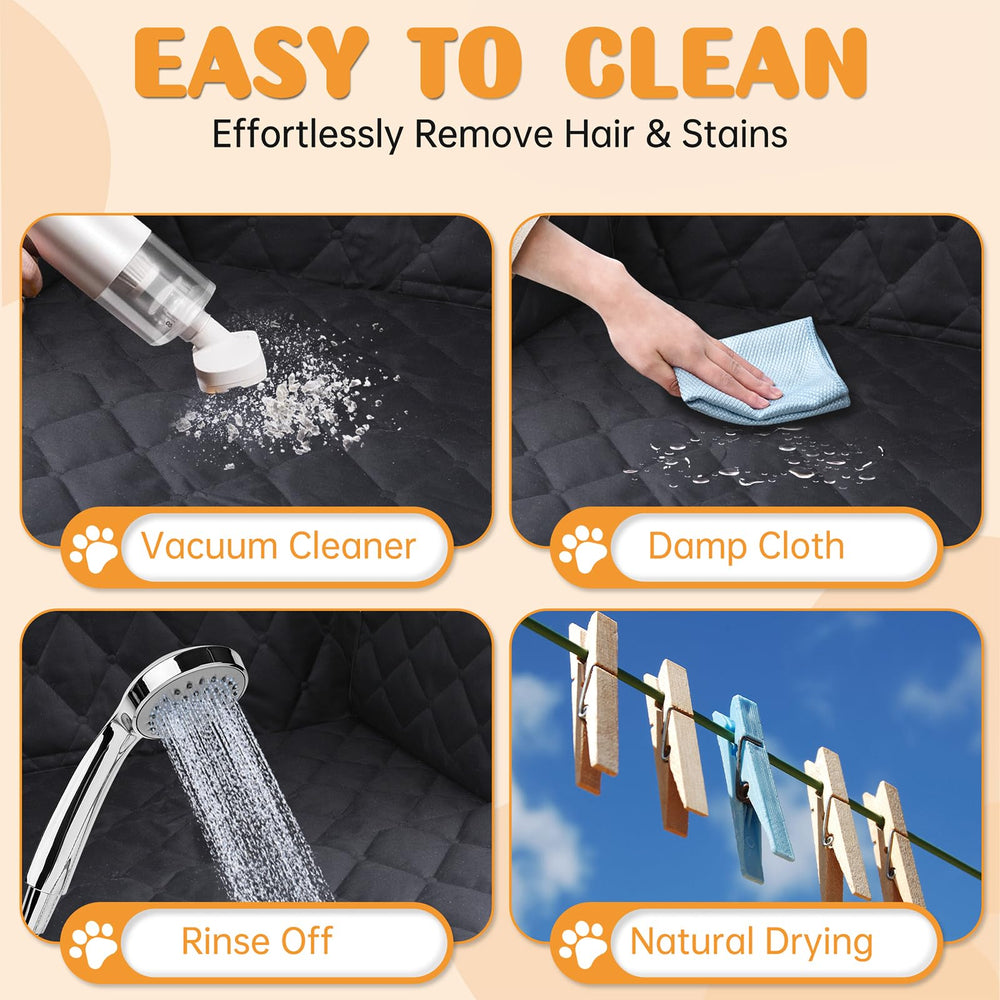 Novotopia easy-clean fabric wipes down after adventures.