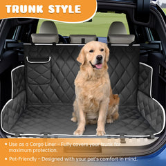 Novotopia dog seat cover hammock bench trunk modes for versatile comfort.