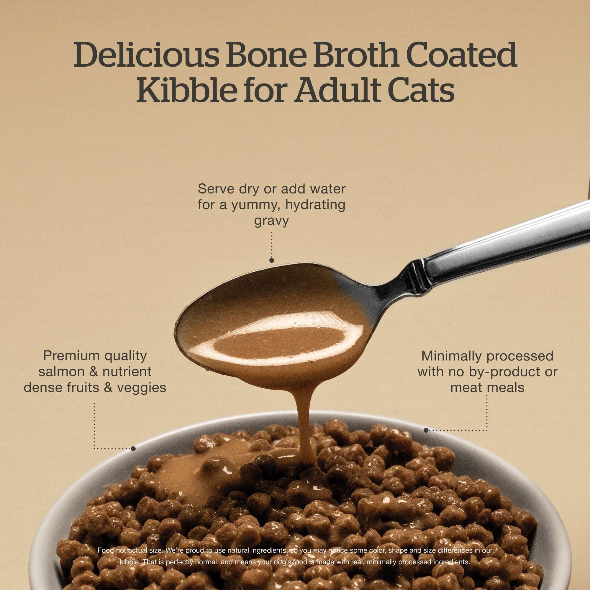 Now Fresh Good Gravy bone broth coating for a hydrating meal.