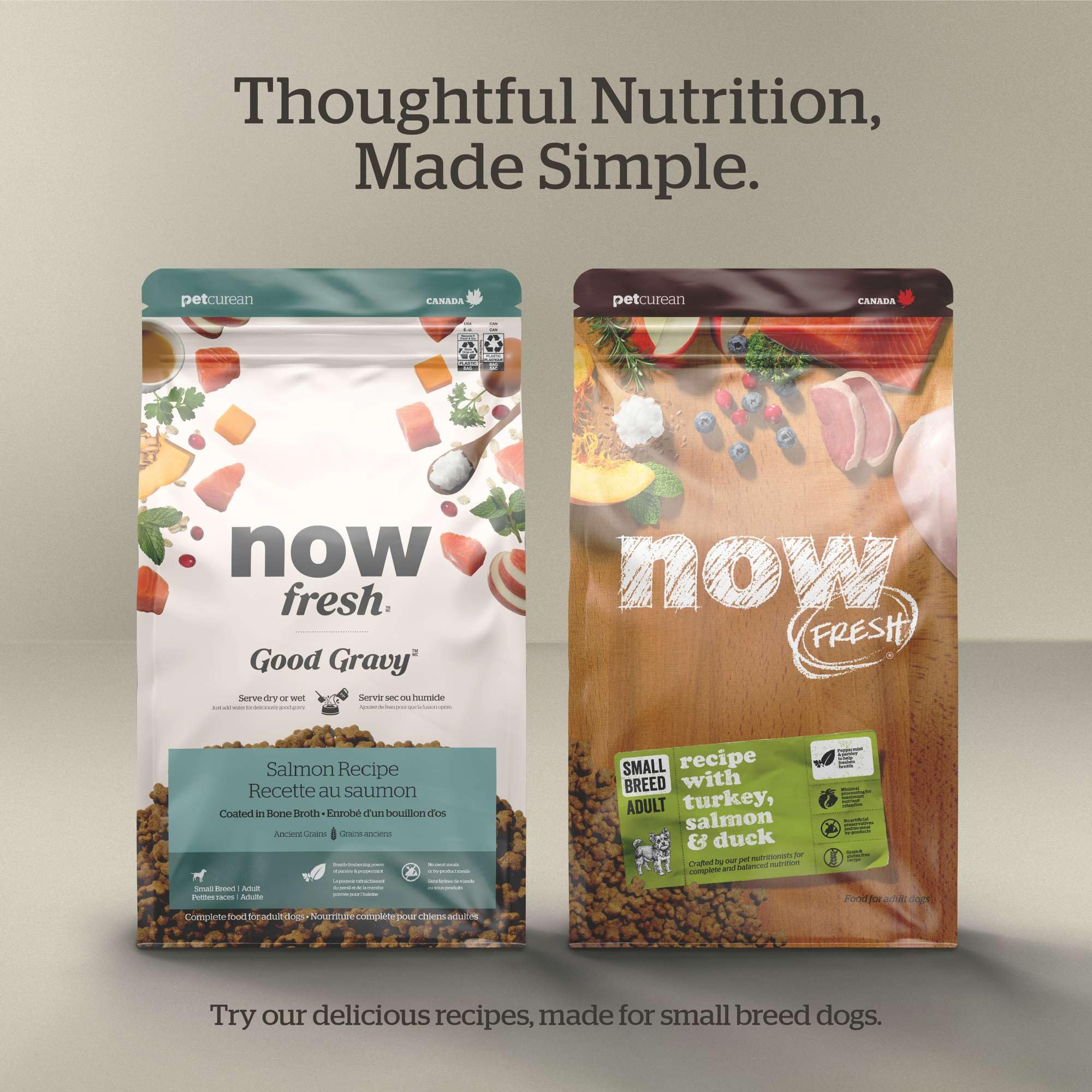 Probiotics support digestive comfort in Now Fresh Good Gravy small breed.