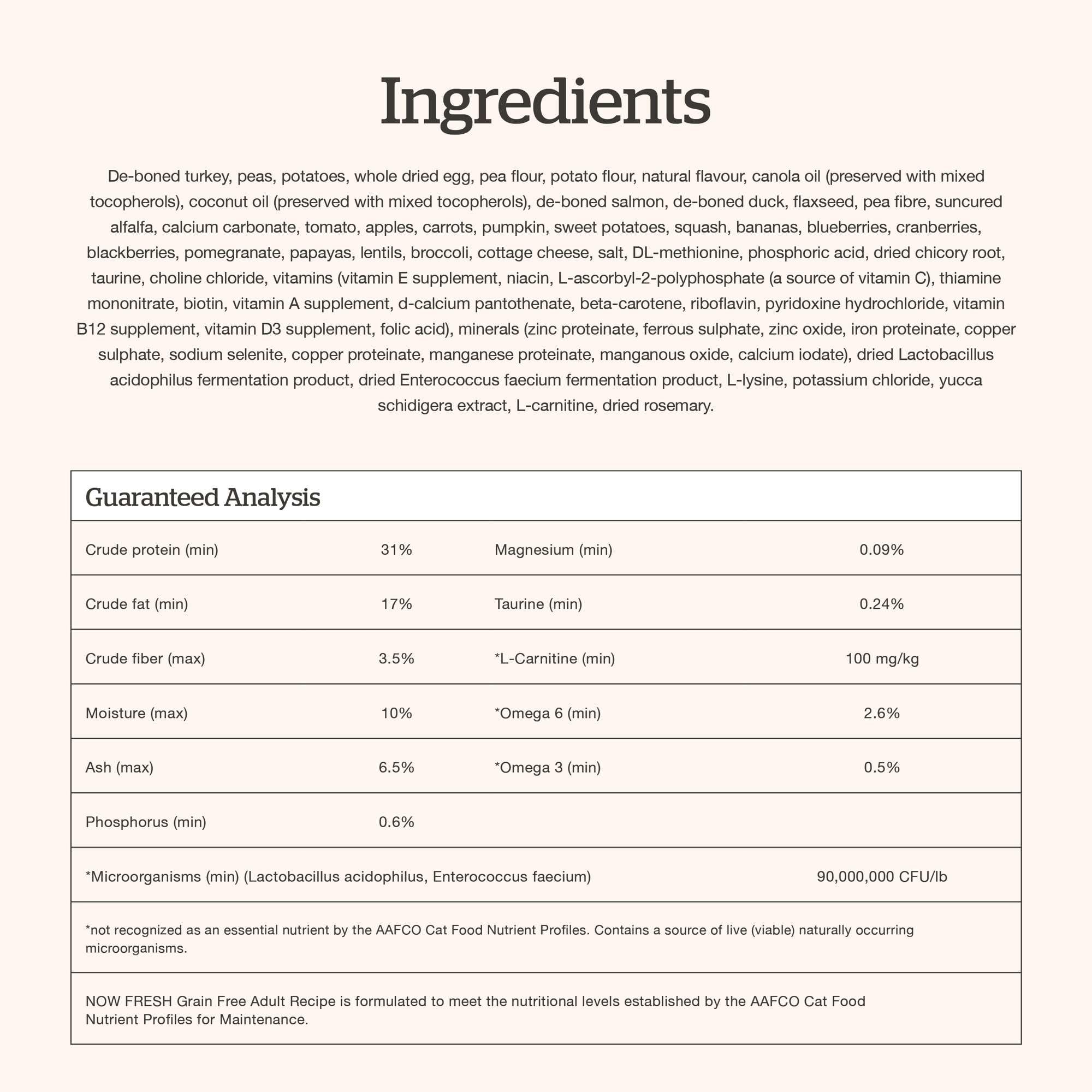 Now Fresh made in Canada, with trusted ingredients and minimal processing.