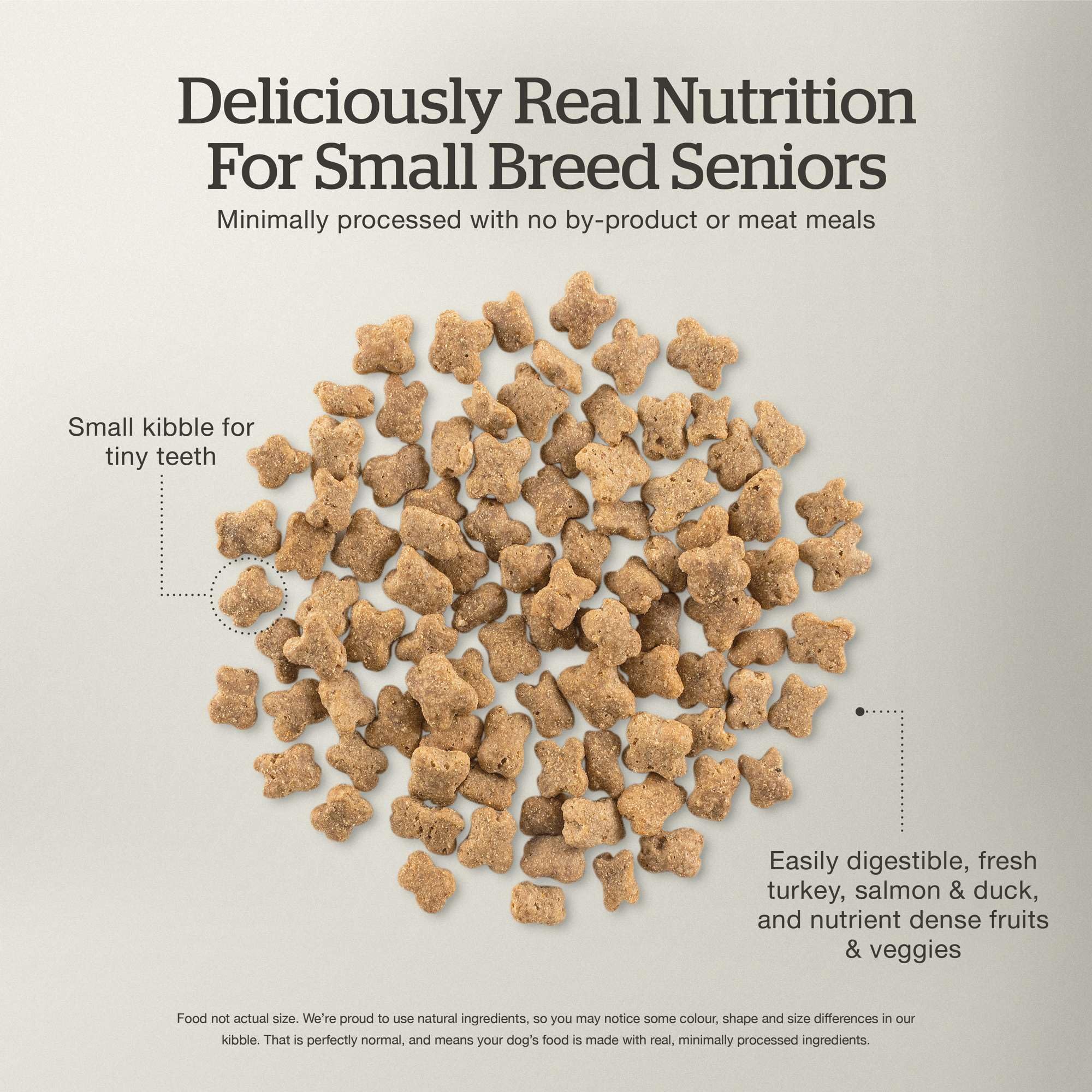 Now Fresh Small Breed Senior parsley and peppermint for breath freshness after meals.