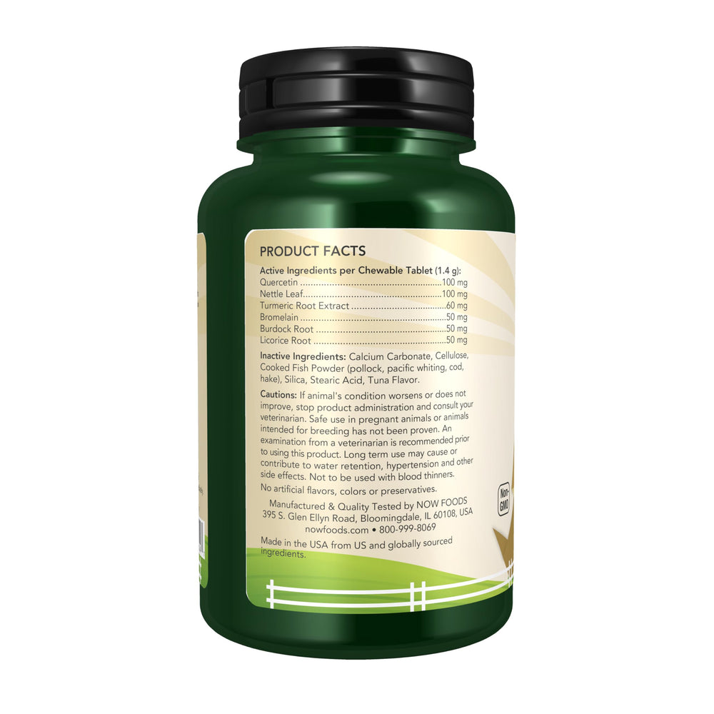 NOW Pets cat chews designed for gentle, daily histamine balance support.