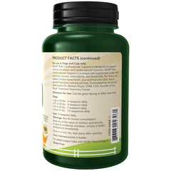 NOW Pets chicken bone broth flavor label improves palatability for cats and dogs.