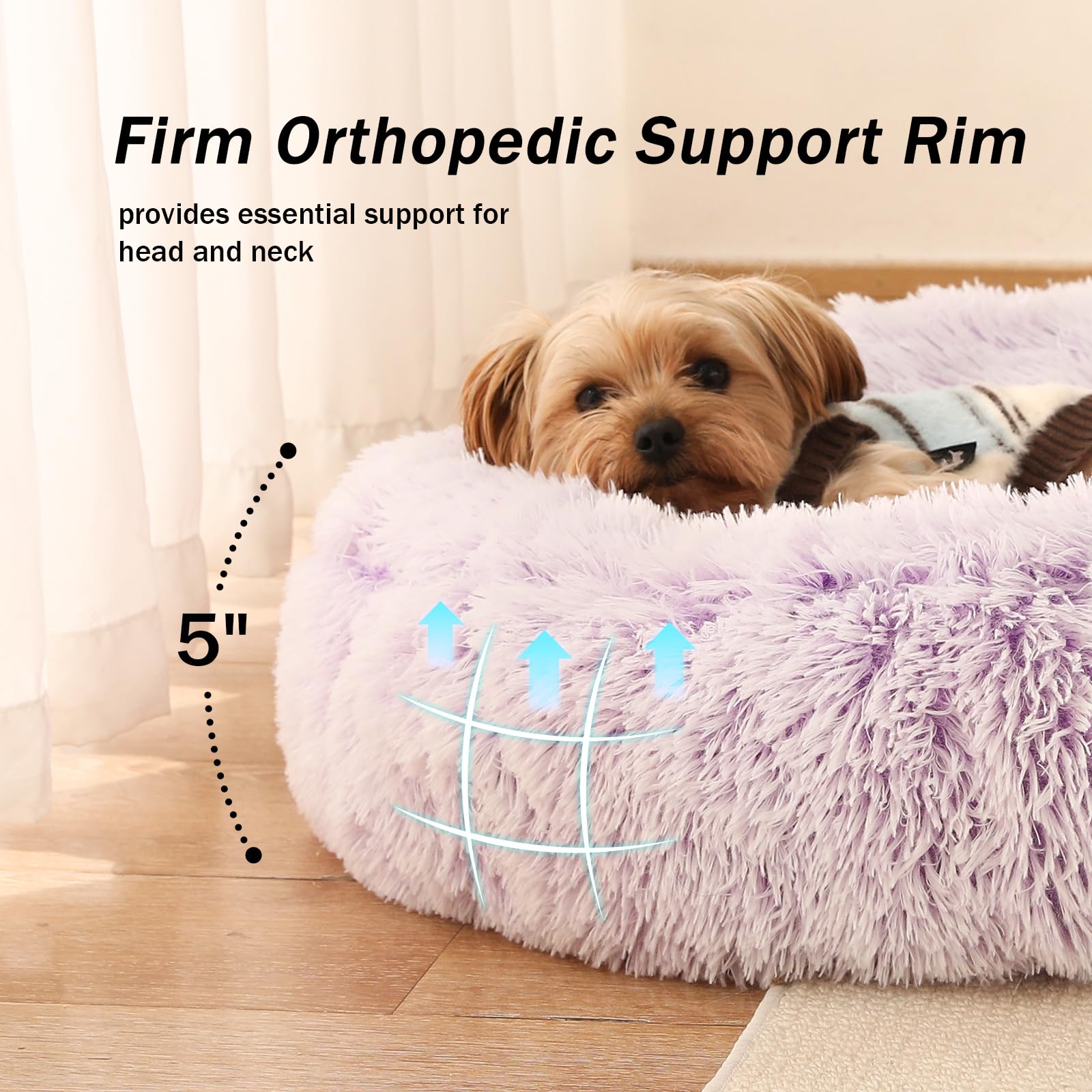 NOYAL Calming Donut Bed machine washable cover for easy cleaning