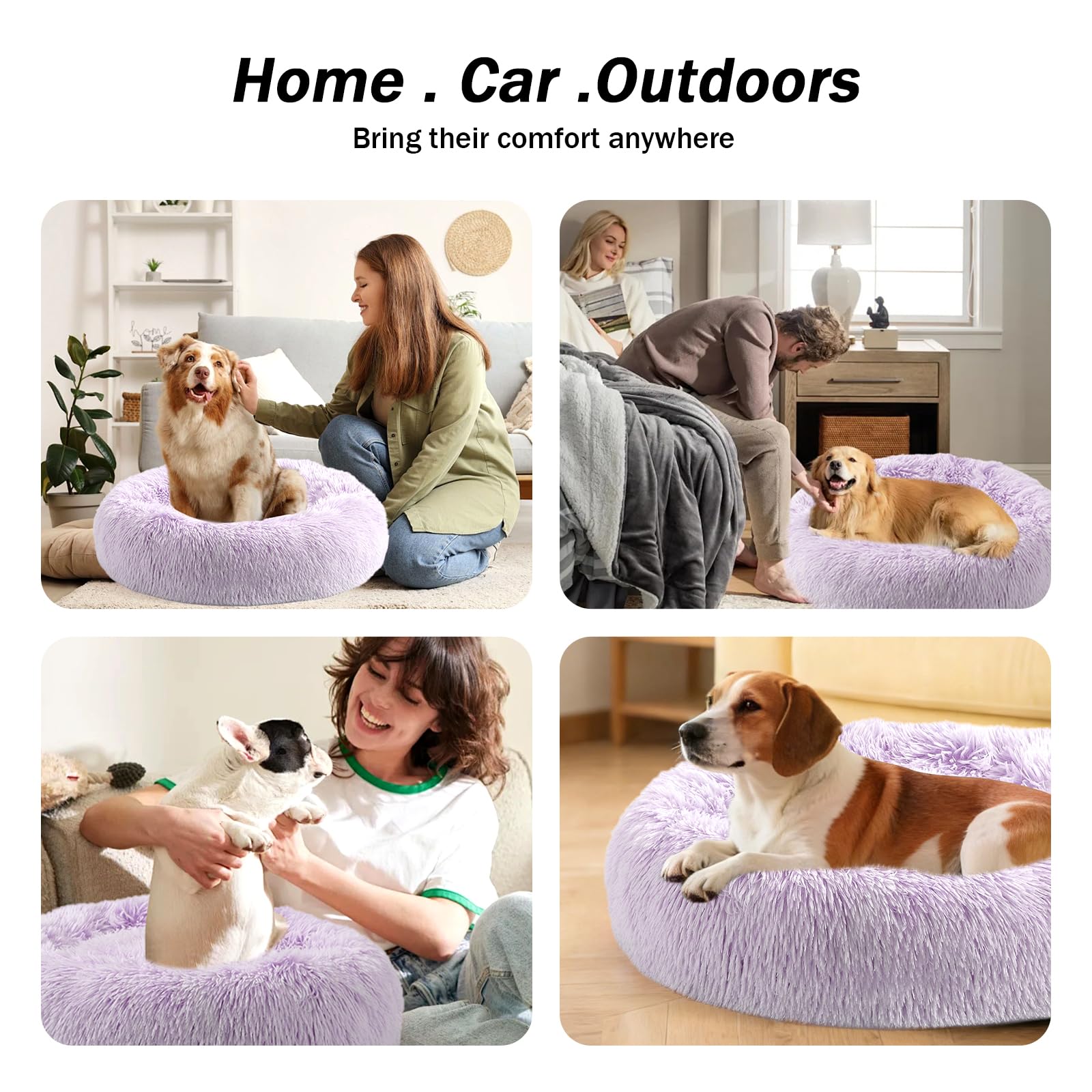 NOYAL Calming Donut Bed ideal for small to medium dogs and cats