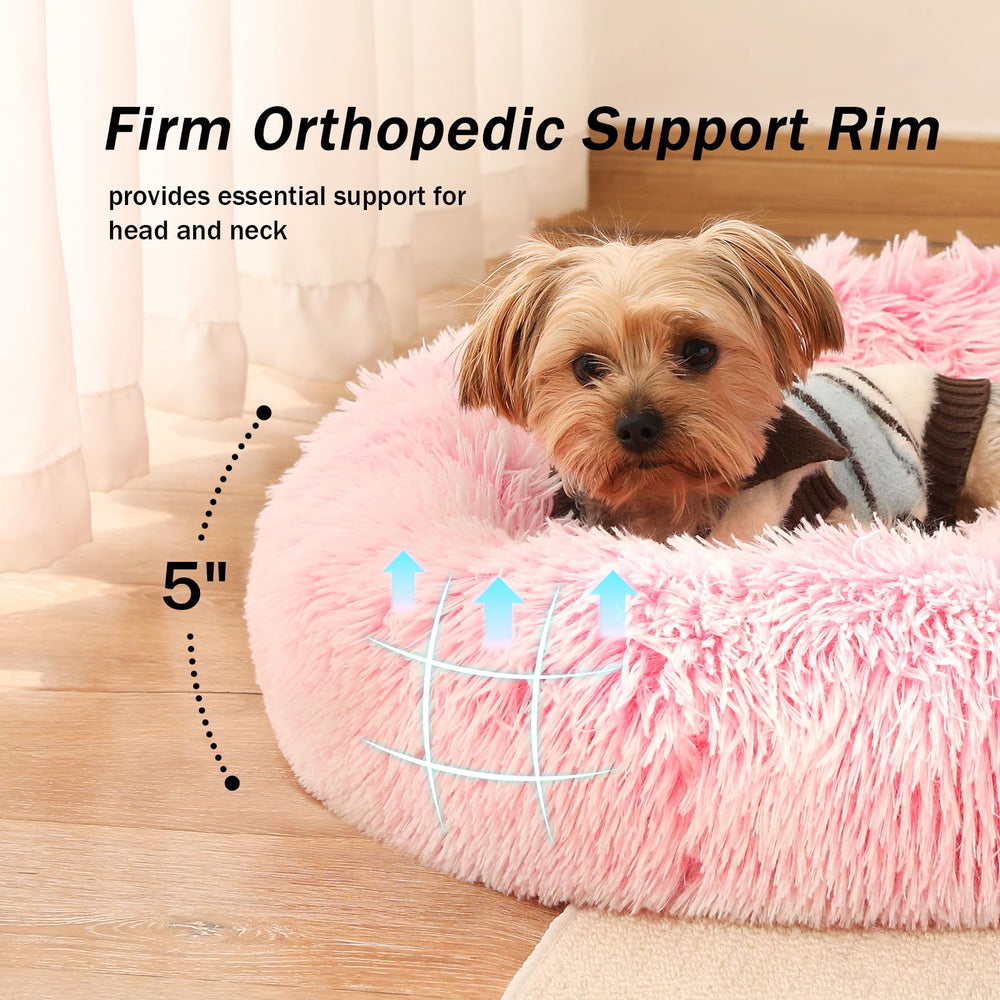 NOYAL donut bed with deep crevices ideal for snuggling.