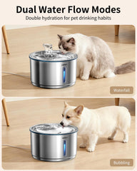 NPET fountain's PP faucet design suits cats' drinking flow.