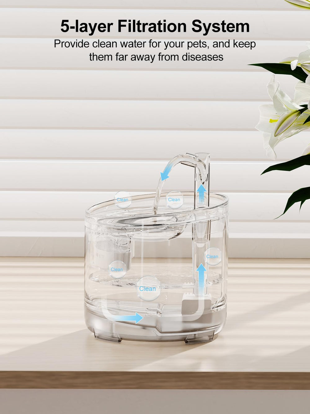 NPET WF050TP top view emphasizes quiet operation ideal for shared living spaces