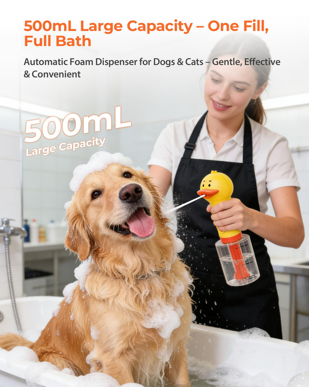 NRYDEPET IPX7 waterproof design for wet bath environments.