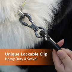 NTR leash with soft rubber handle for comfortable long walks