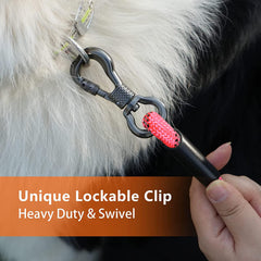 NTR dog long leash with lockable bone hook for added safety during training.