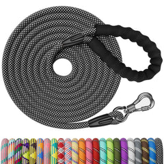 NTR heavy-duty dog leash with 30ft reflective design for safer nighttime walks