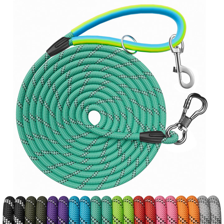 NTR long dog leash with dual swivel hooks for secure training and walking