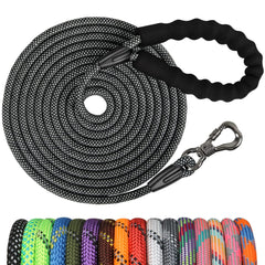 NTR Long Dog Leash 50ft in action for controlled, comfortable walks.