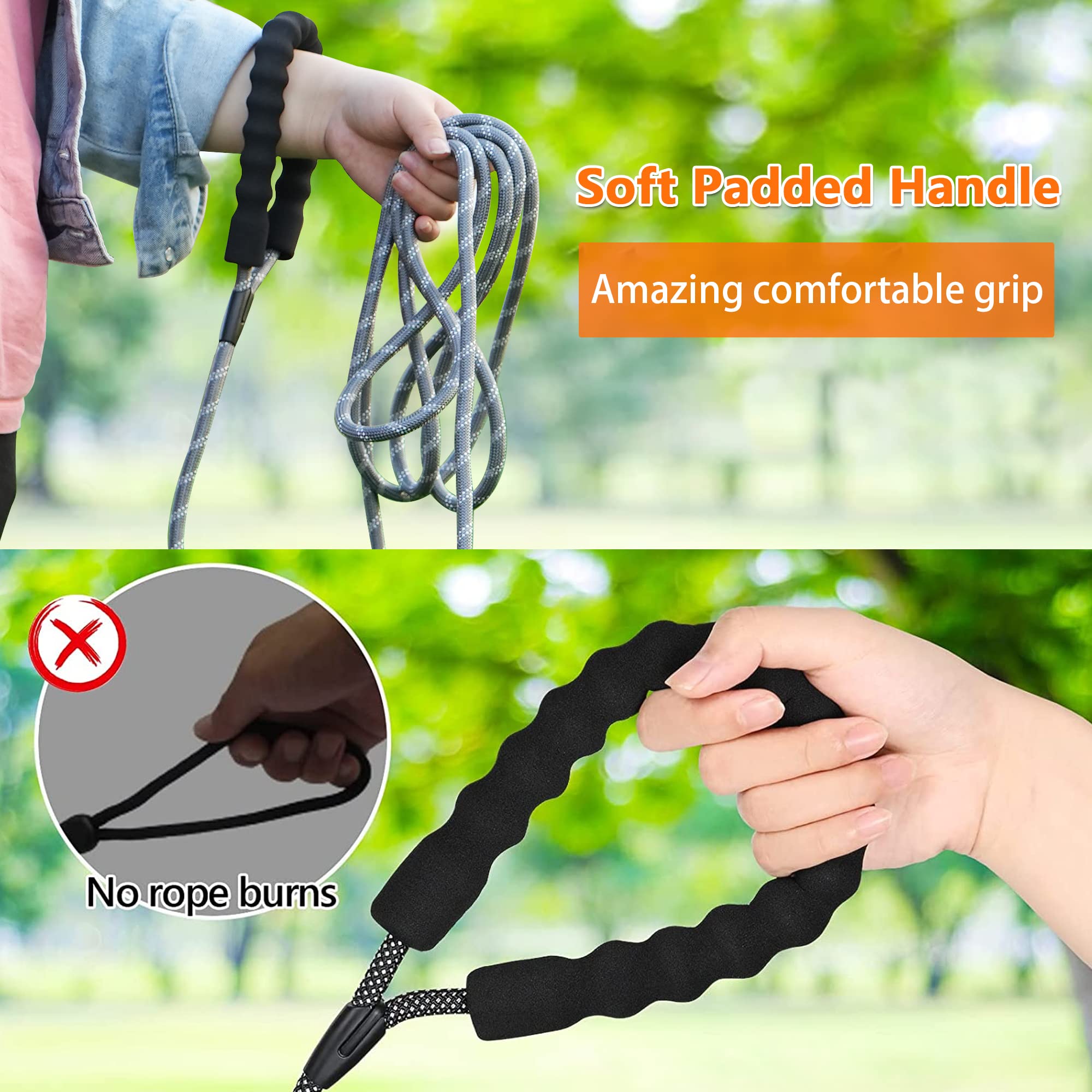 NTR padded handle provides comfortable grip and reduces rope burn.