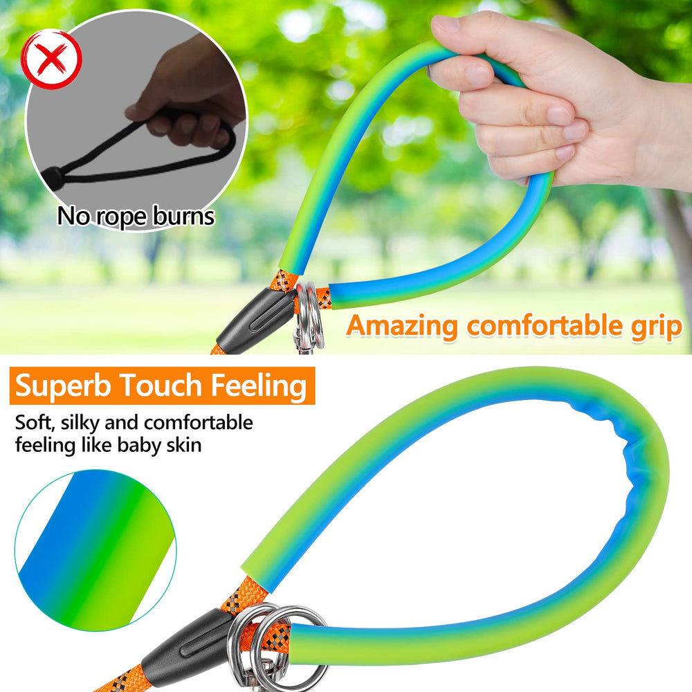 NTR leash soft rubber handle provides a comfortable non slip grip