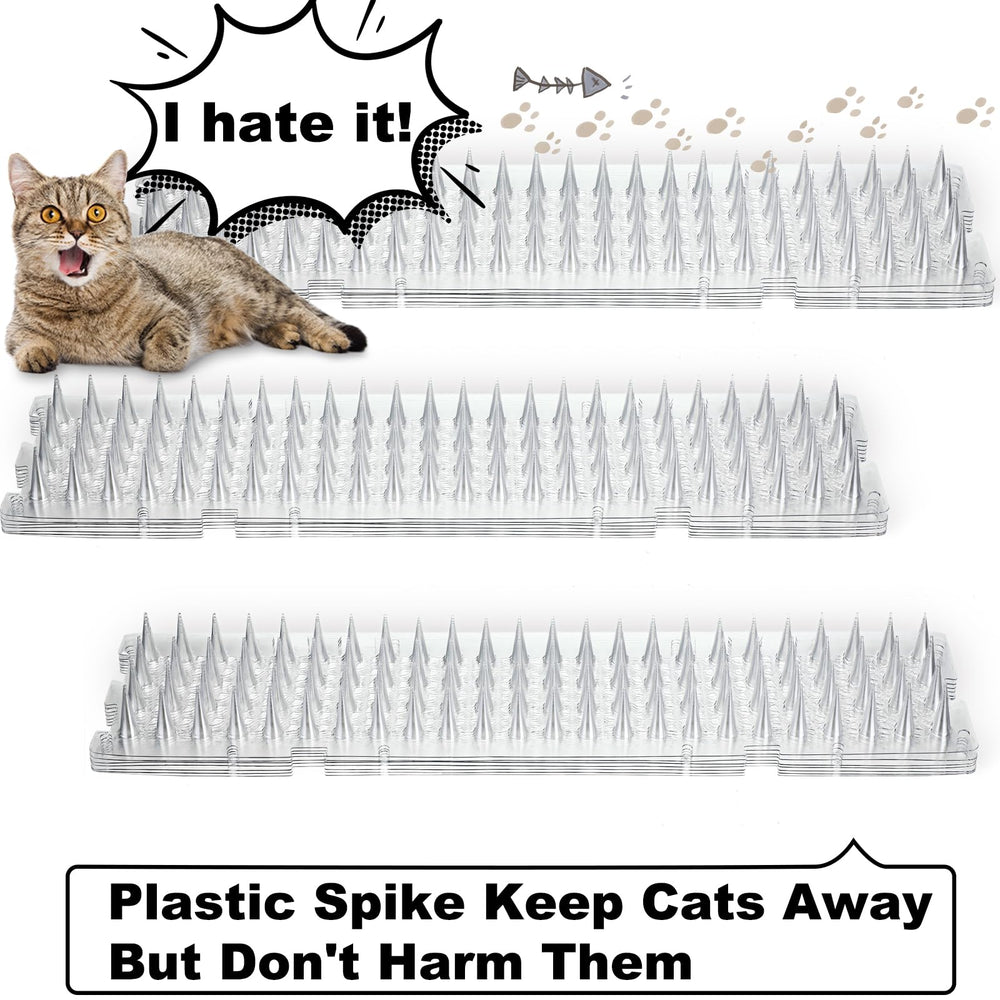 Nuanchu cat deterrent mat on window edge helps protect birds and pets.