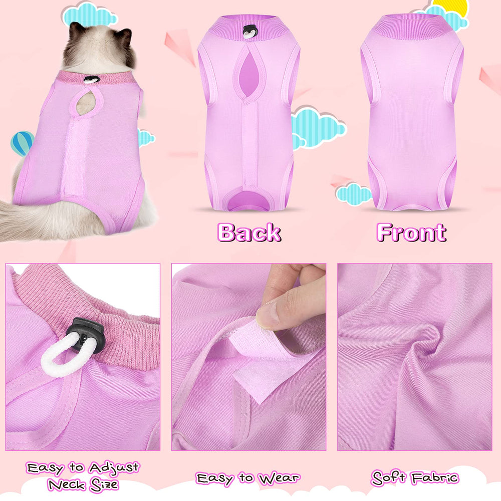 Nuanchu cat recovery suit easy-dress opening, quick on/off for caregivers.