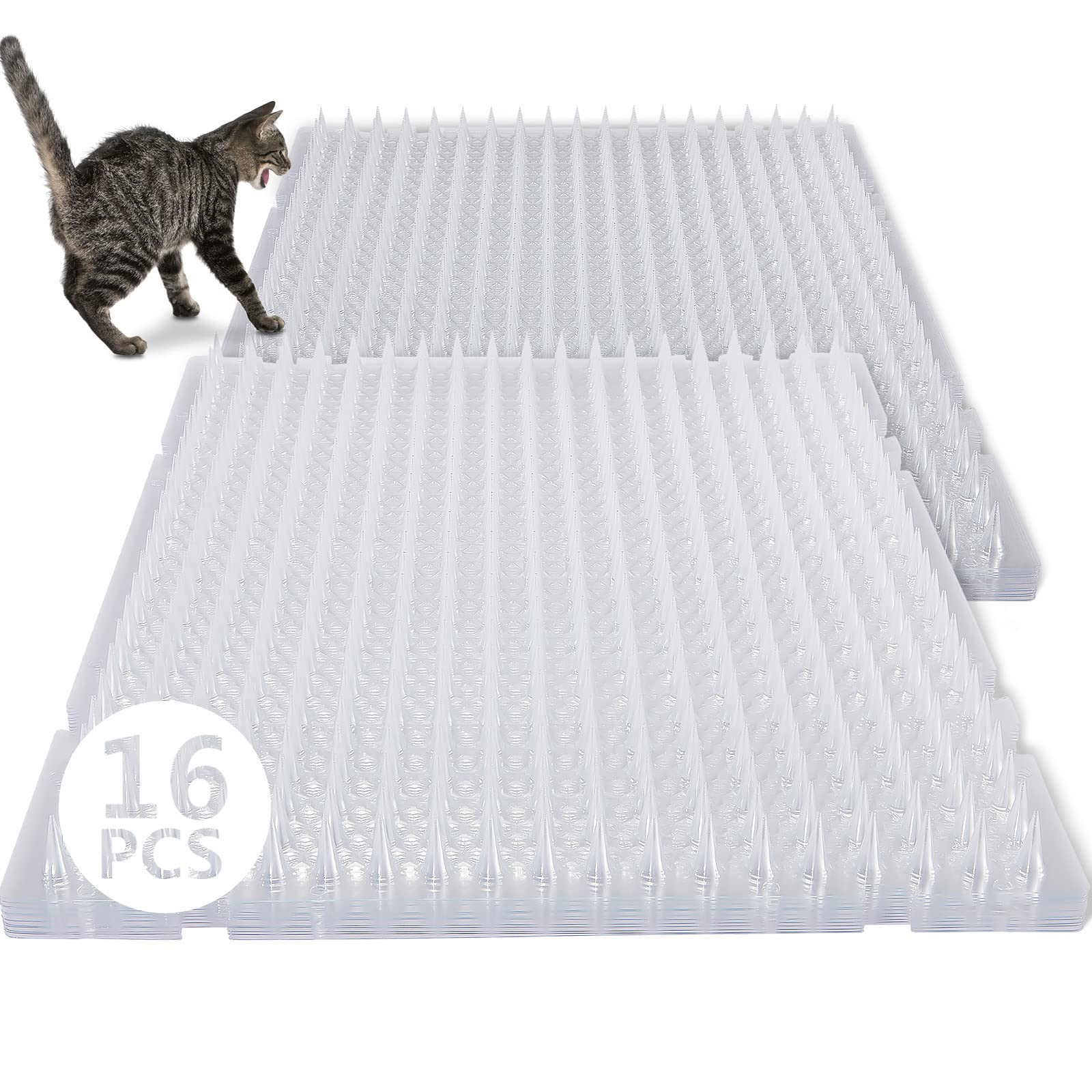 Nuanchu cat repellent mat clear pack 16pcs shown for discreet placement