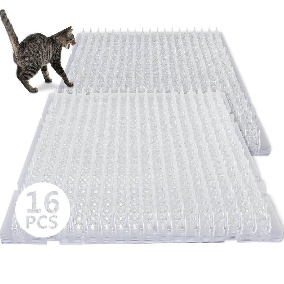 Nuanchu cat repellent mat clear pack 16pcs shown for discreet placement