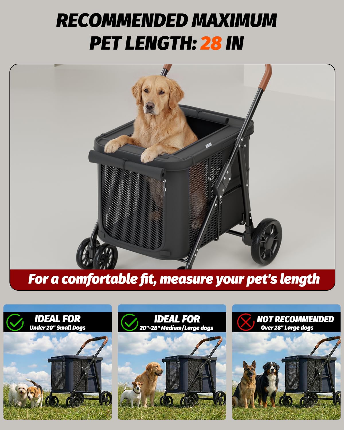 All-terrain wheels on the NUGUTIC stroller for various surfaces