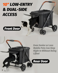Breathable interior of the NUGUTIC stroller keeping pets comfortable