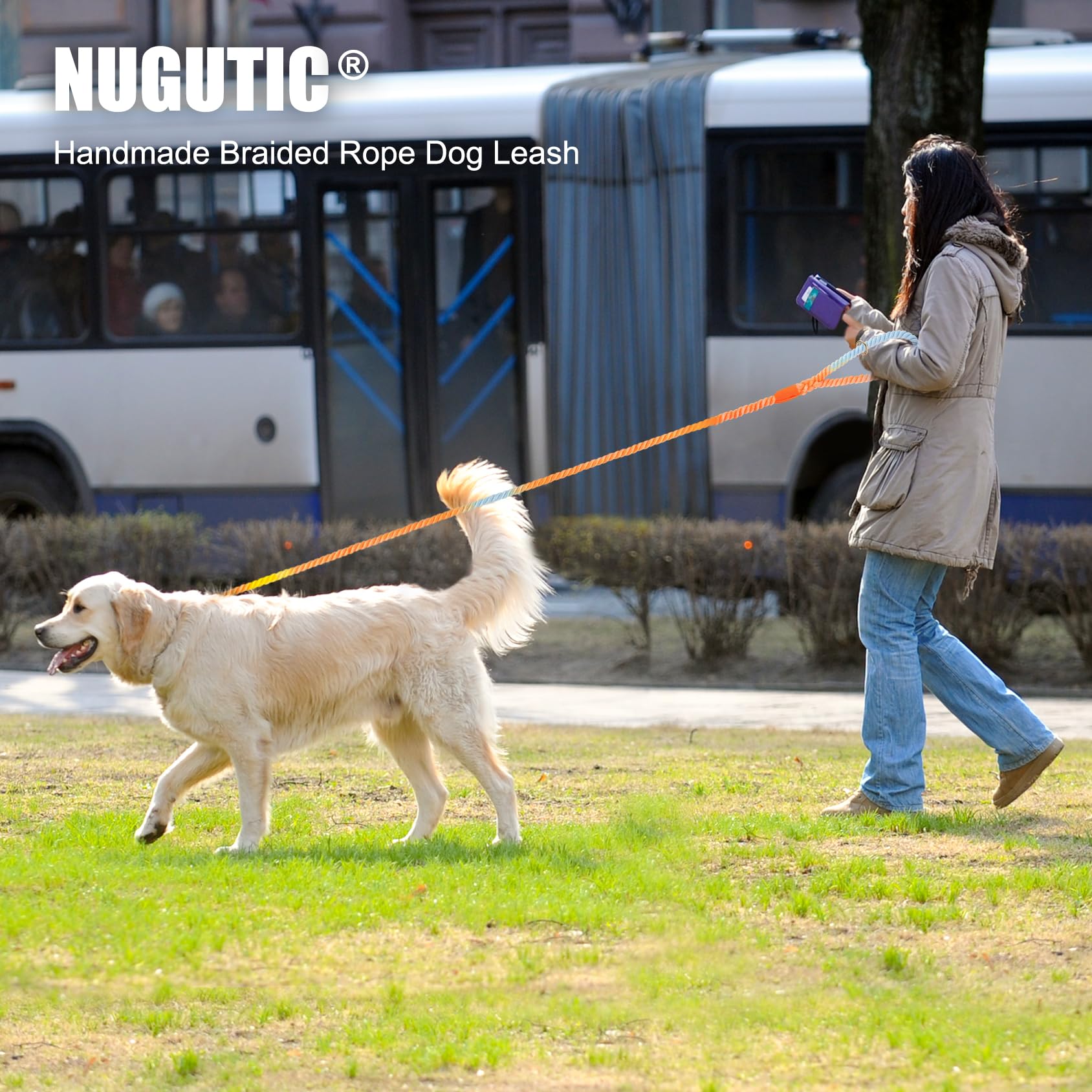 NUGUTIC dog leash color-collection close-up highlights Macaron range for stylish daily walks