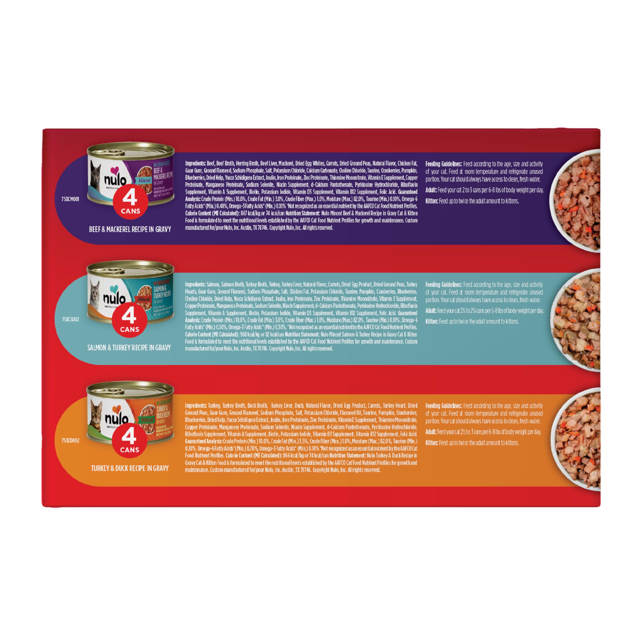 Nulo 12-count variety pack on display for convenient meal planning.