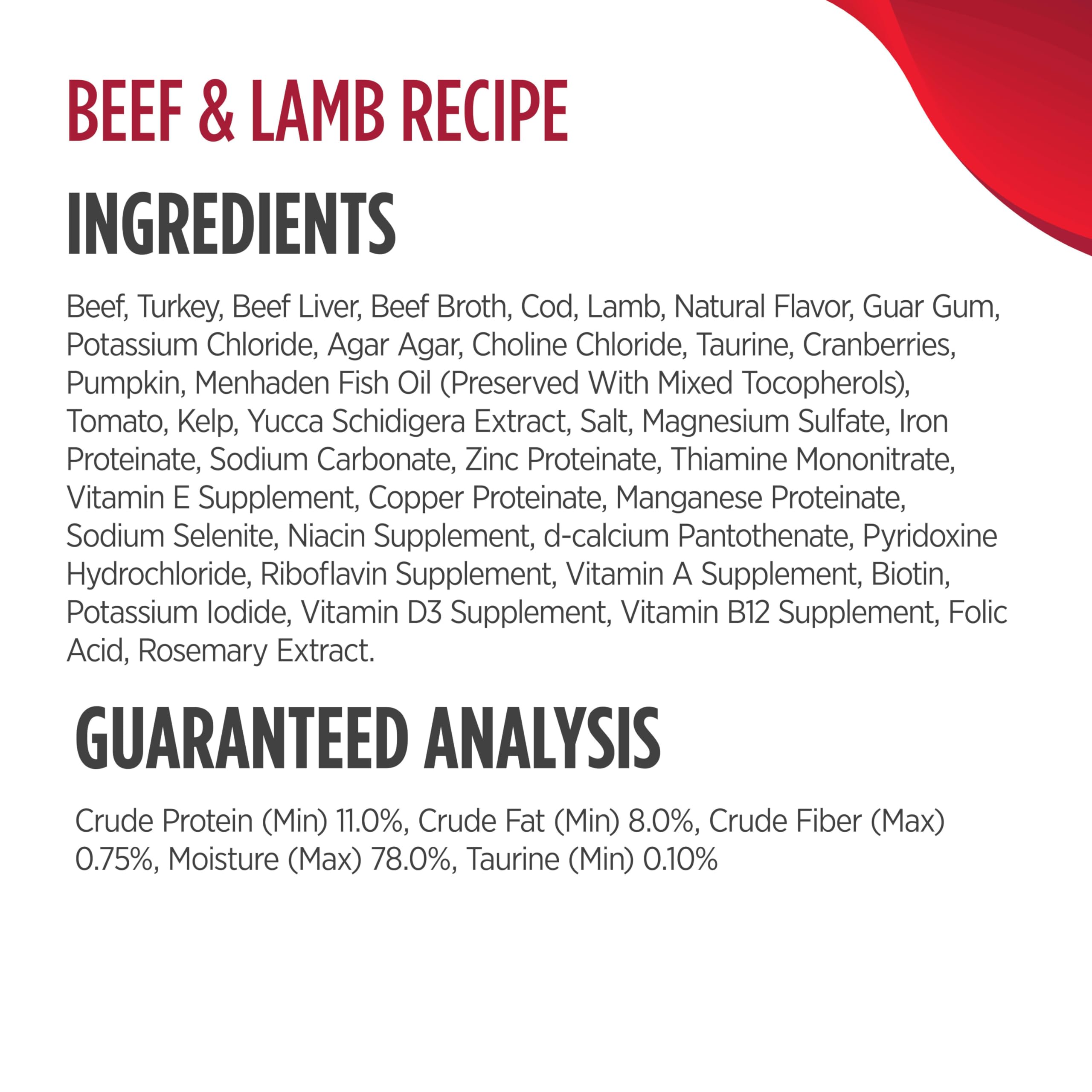 Nulo Beef-Lamb pate dining scene emphasizes grain-free, low carb formula.