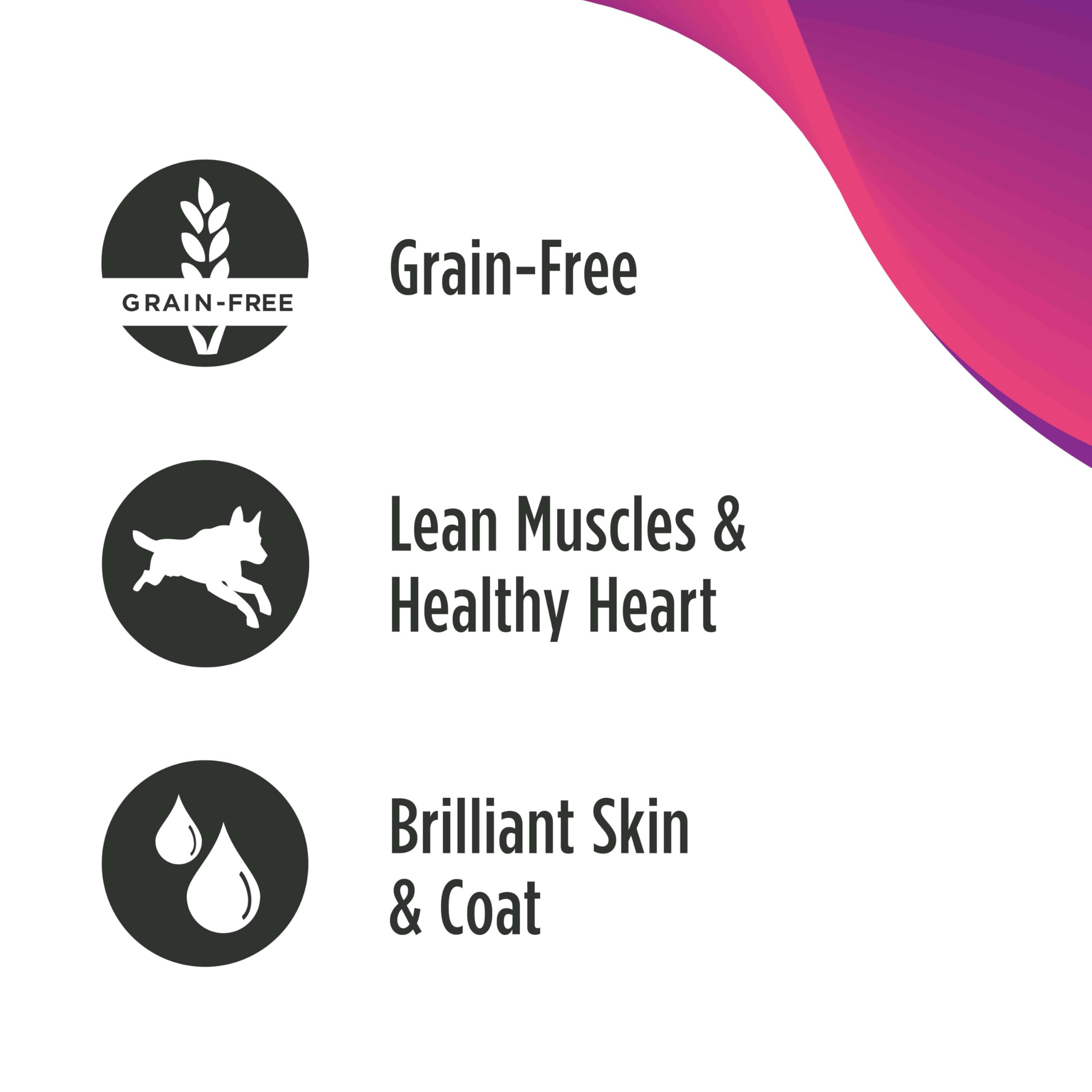 Nulo beef-peas-carrots wet dog food can highlighting ingredients and nutrition