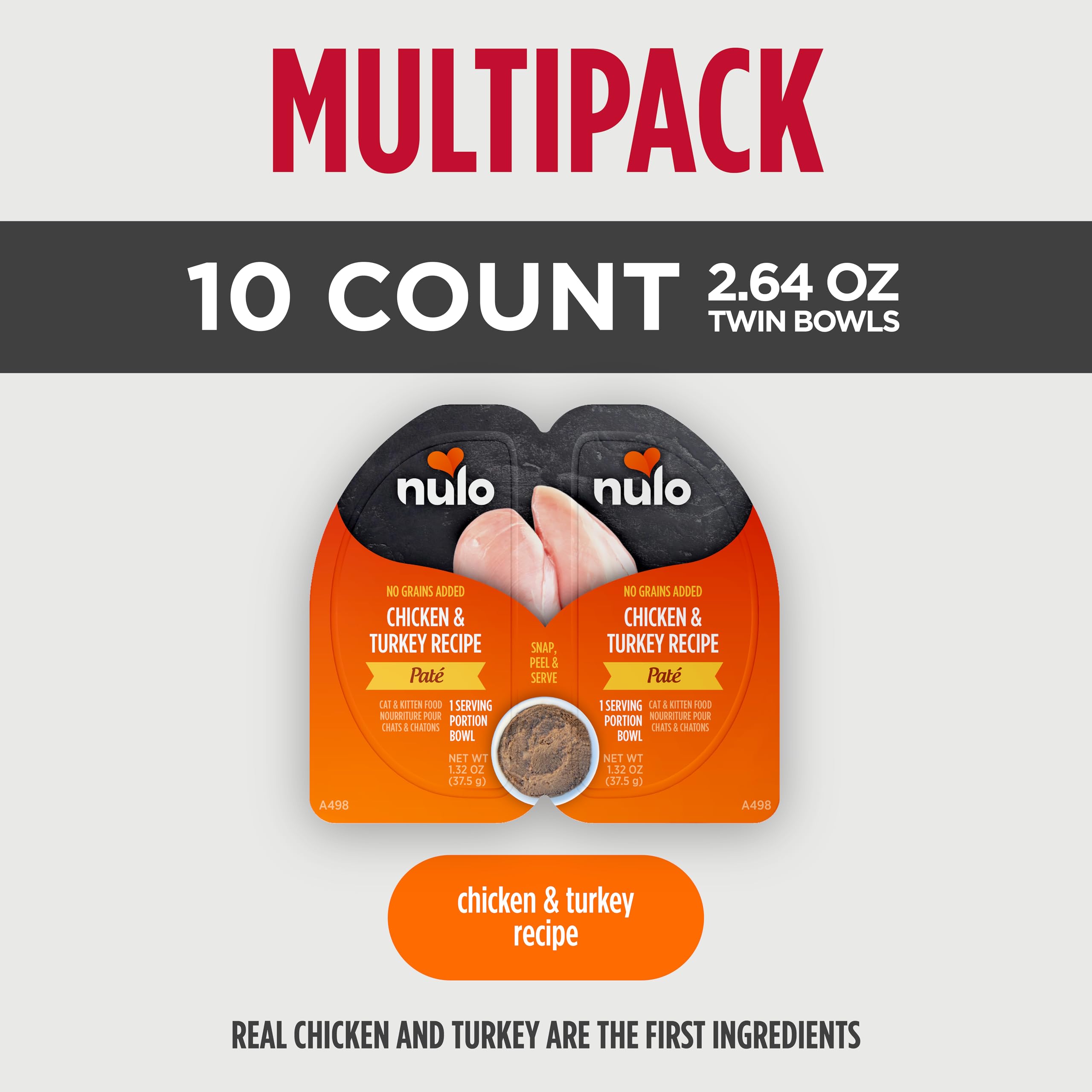 Nulo Case of 10 twin pack cups for convenient feeding.