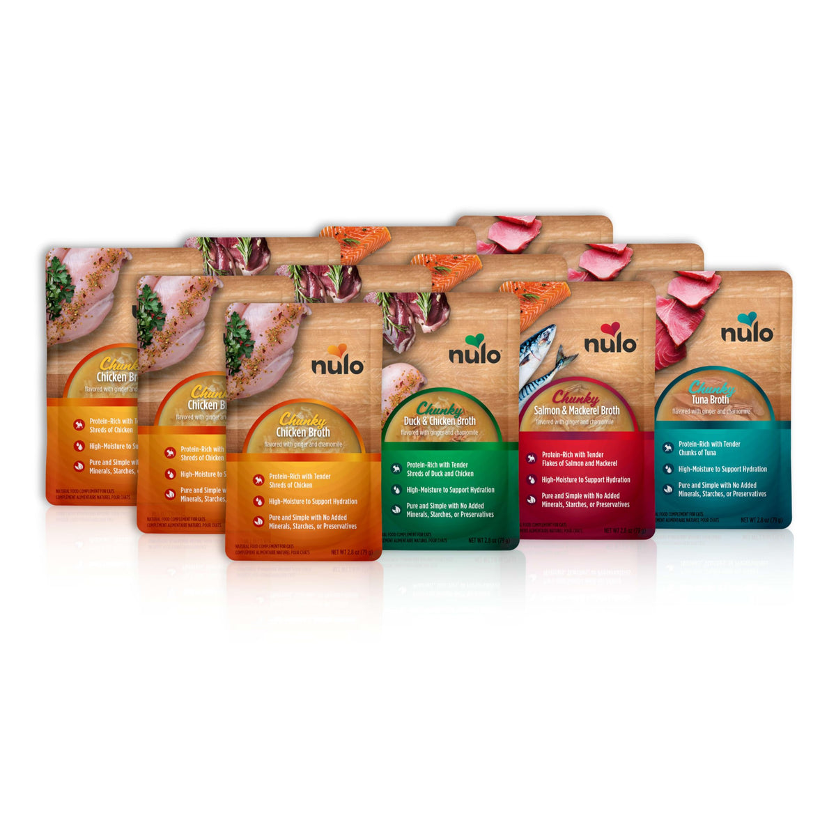 Nulo Chunky Cat Broth Pouches pack boosts flavor and hydration