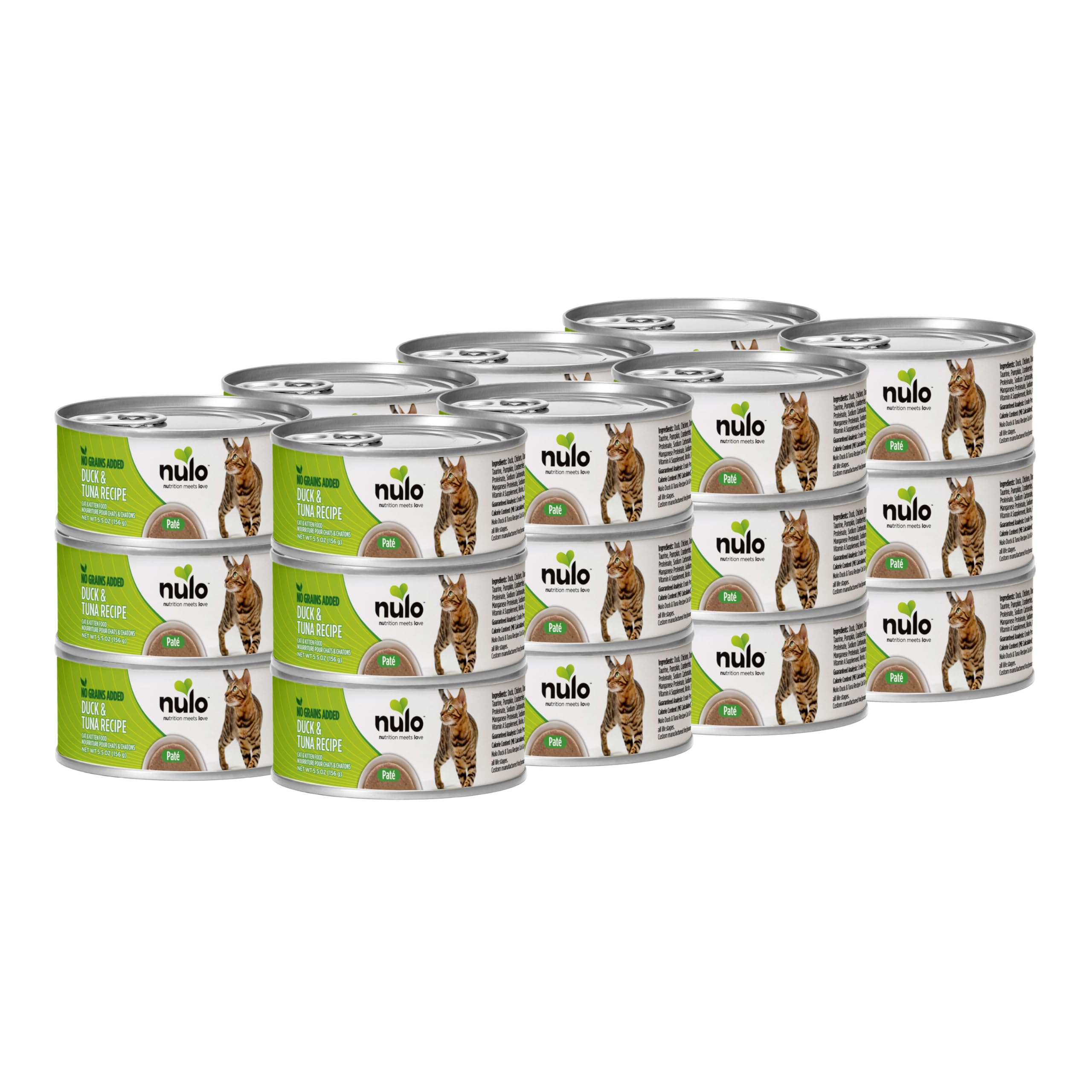 Nulo Duck & Tuna Pate pack shot, grain-free cat food option.