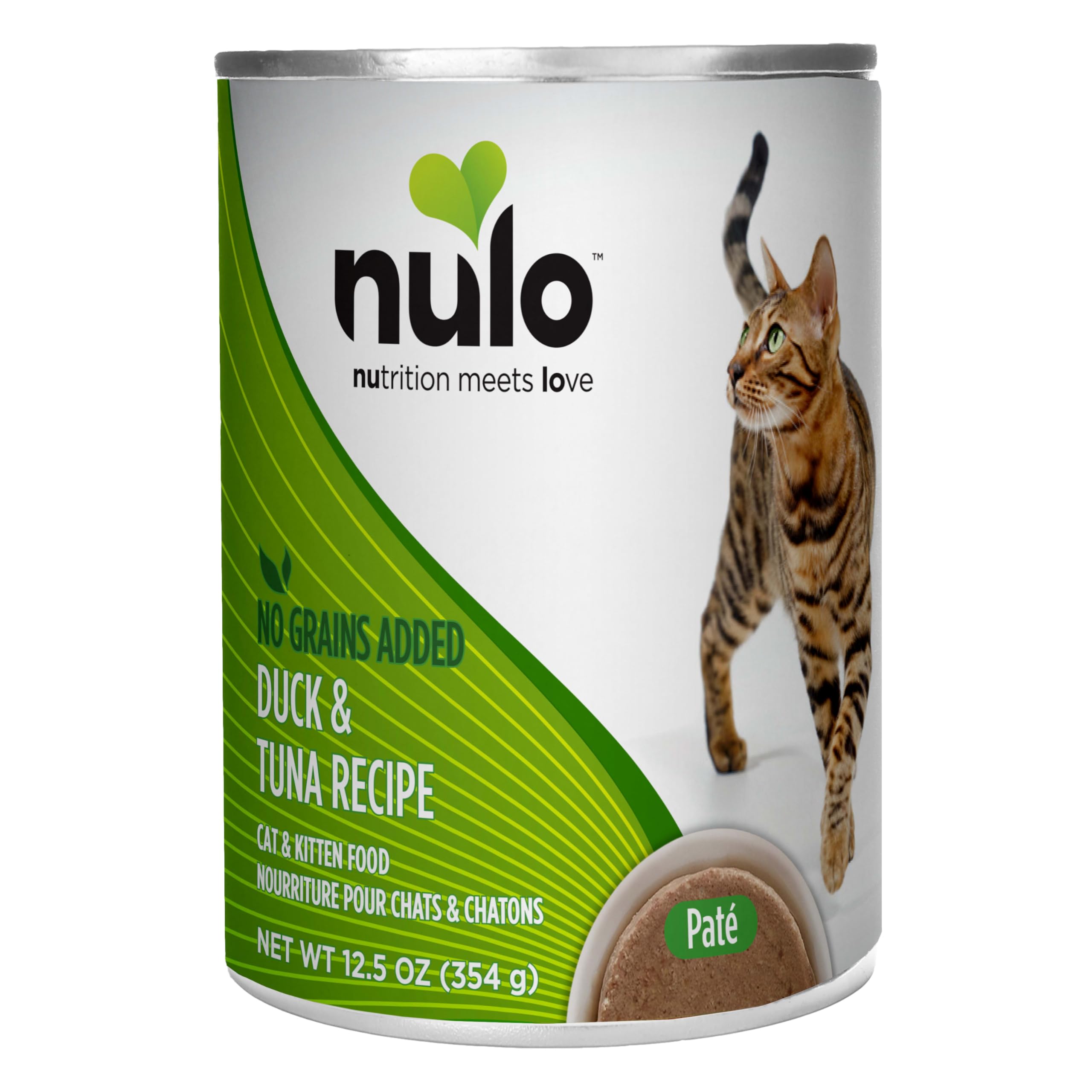 Pack shot showing 12 cans of Nulo Duck & Tuna Pate