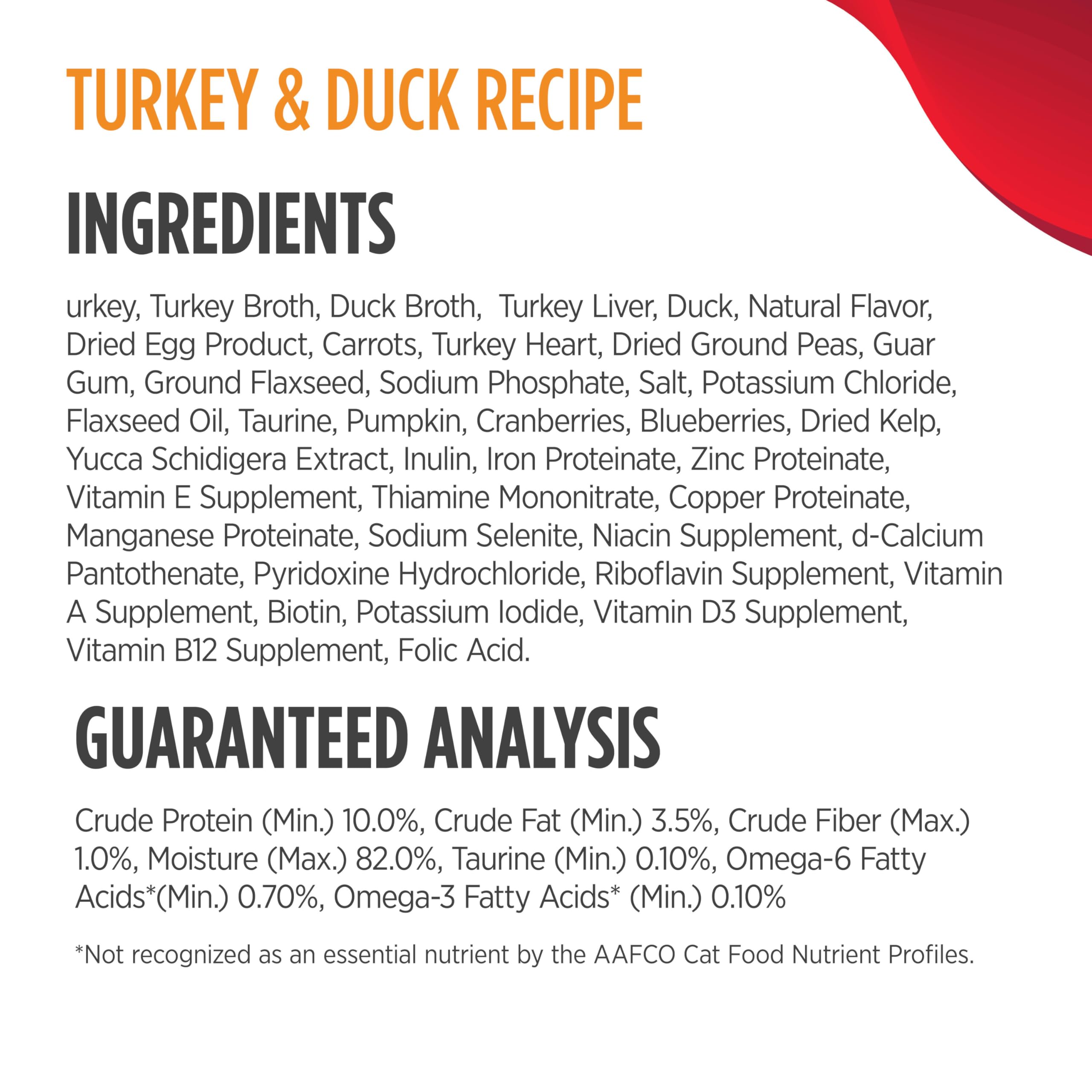 Nulo five-animal-protein sources in grain-free formula for cats.