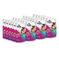 Nulo Freestyle beef-liver-kale pouch shown as a grain-free dog meal topper